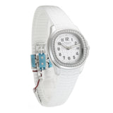 39mm Ladies Diamond Bezel Steel White Dial Quartz