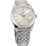 Steel 41mm Silver Index Dial Jubilee Bracelet