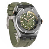 Diver Stainless Steel 42mm Khaki Green Dial