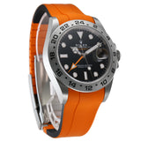42mm Black Dial Orange Hand Caliber 3285 Orange RubberB Included