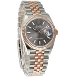 36mm Steel & Everose Gold Slate Rhodium Dial Jubilee Bracelet