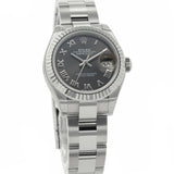 28mm Lady Datejust Fluted Bezel Dark Grey Roman Dial Oyster Bracelet