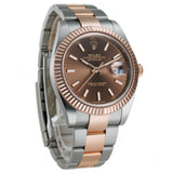 41mm Steel & Everose Gold Chocolate Brown Index Dial Oyster Bracelet