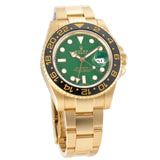 18k Yellow Gold Ceramic Bezel Green Dial