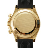 40mm 18k Yellow Gold Ceramic Bezel Black Diamond Dial Oysterflex