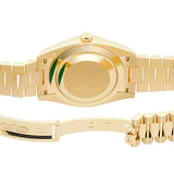 40mm 18k Yellow Gold President Diamond Bezel Champagne Baguette Diamond Dial