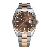 41mm Steel & Everose Gold Chocolate Brown Index Dial Oyster Bracelet