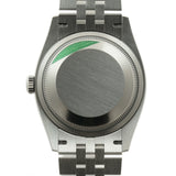 36mm Steel Black Diamond Dial 18k Fluted Bezel Jubilee Bracelet