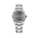 31mm Steel and 18k Fluted Bezel Dark Grey Roman Dial Oyster Bracelet