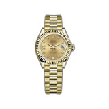 28MM 18k Yellow Gold Champagne Star Diamond Dial President Bracelet