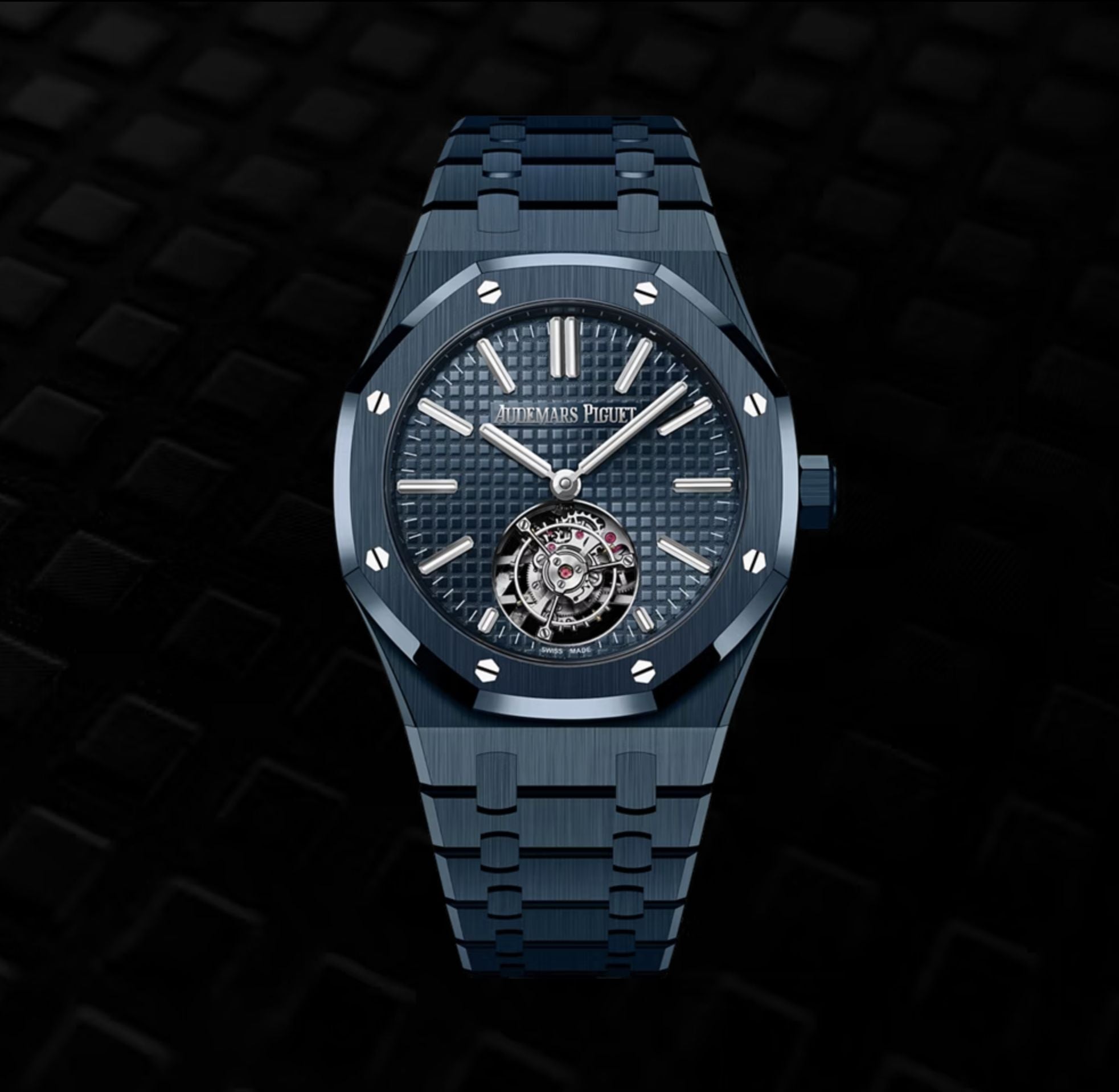 Audemars Piguet Royal Oak Selfwinding Flying Tourbillon in “Bleu Nuit, Nuage” Ceramic