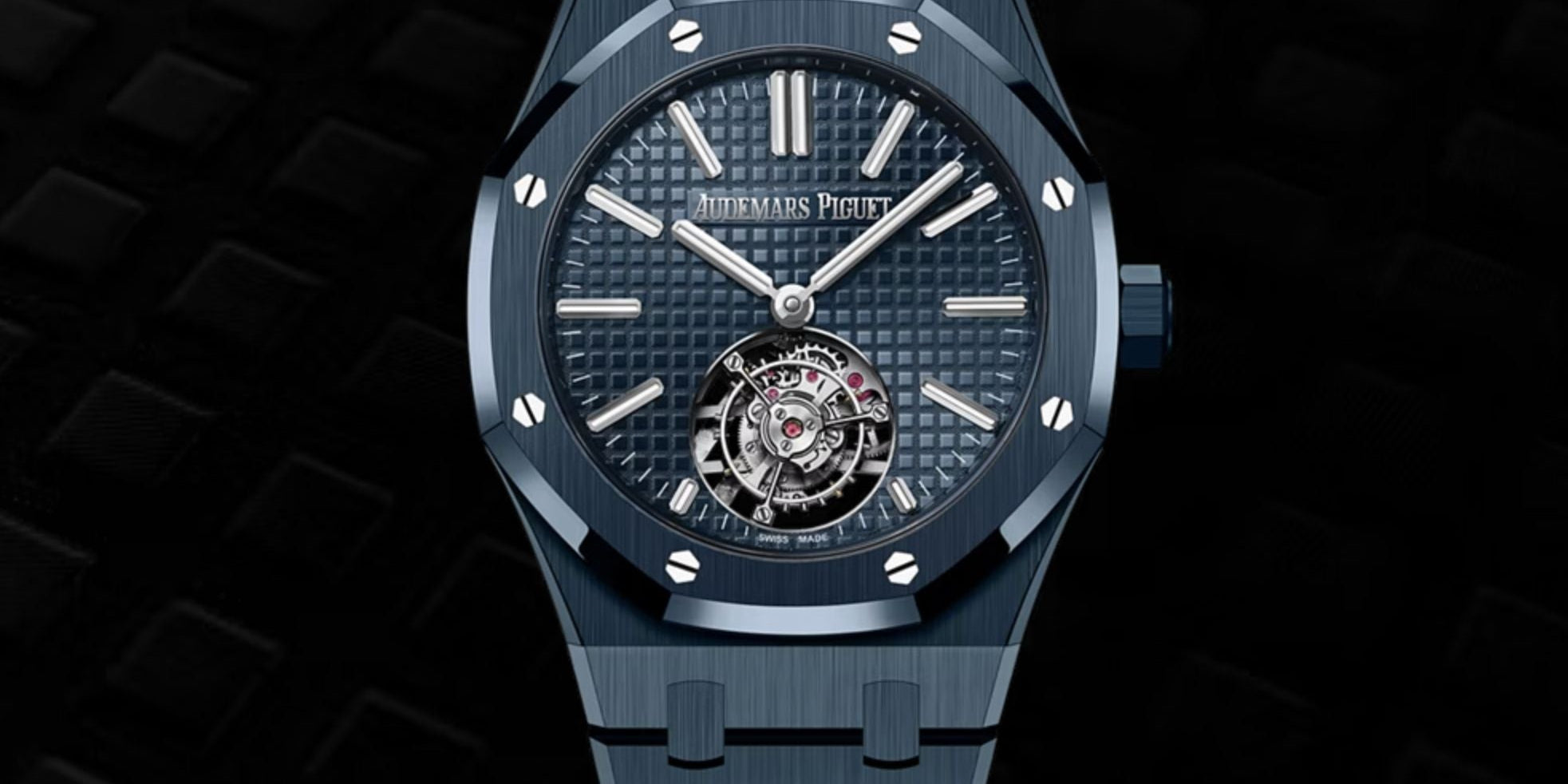 Audemars Piguet Royal Oak Selfwinding Flying Tourbillon in “Bleu Nuit, Nuage” Ceramic
