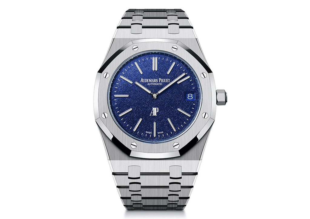 Audemars Piguet Royal Oak Jumbo Extra-Thin Grained Blue Dial – Element iN  Time NYC