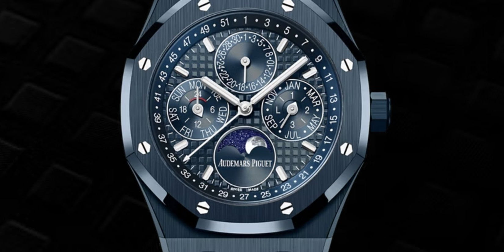 Audemars Piguet Royal Oak Perpetual Calendar in “Bleu Nuit, Nuage 50” Ceramic