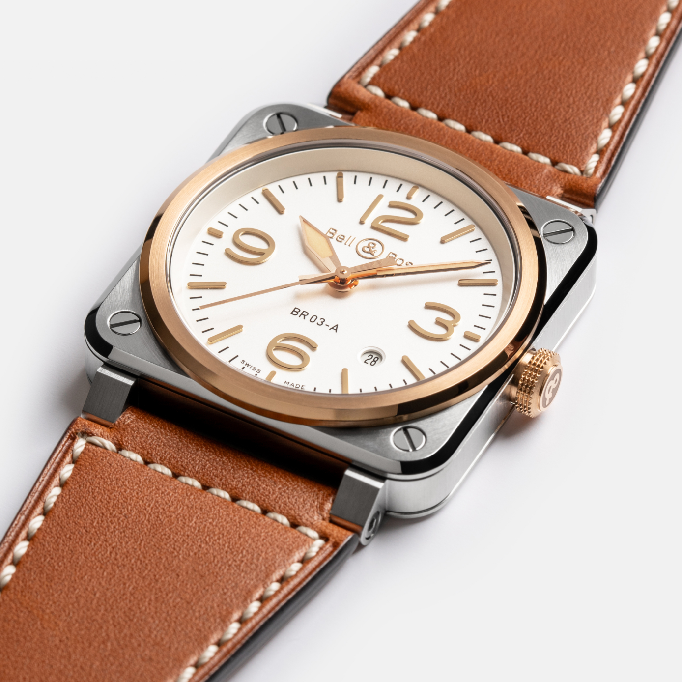 Bell & Ross BR 03 White Steel & Gold