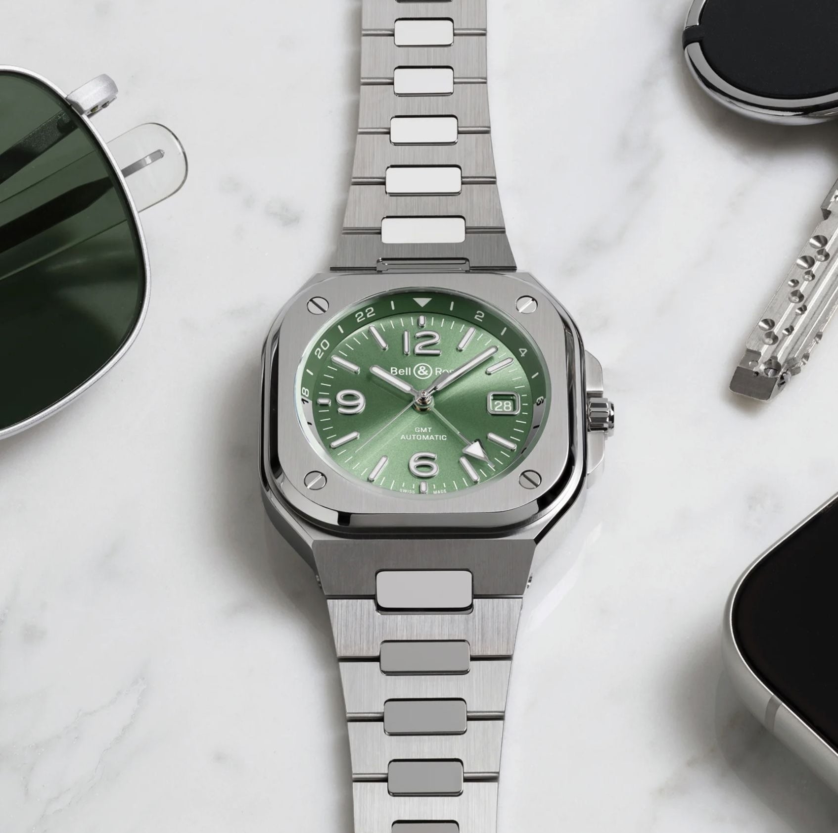Bell & Ross BR-05 GMT Green Steel