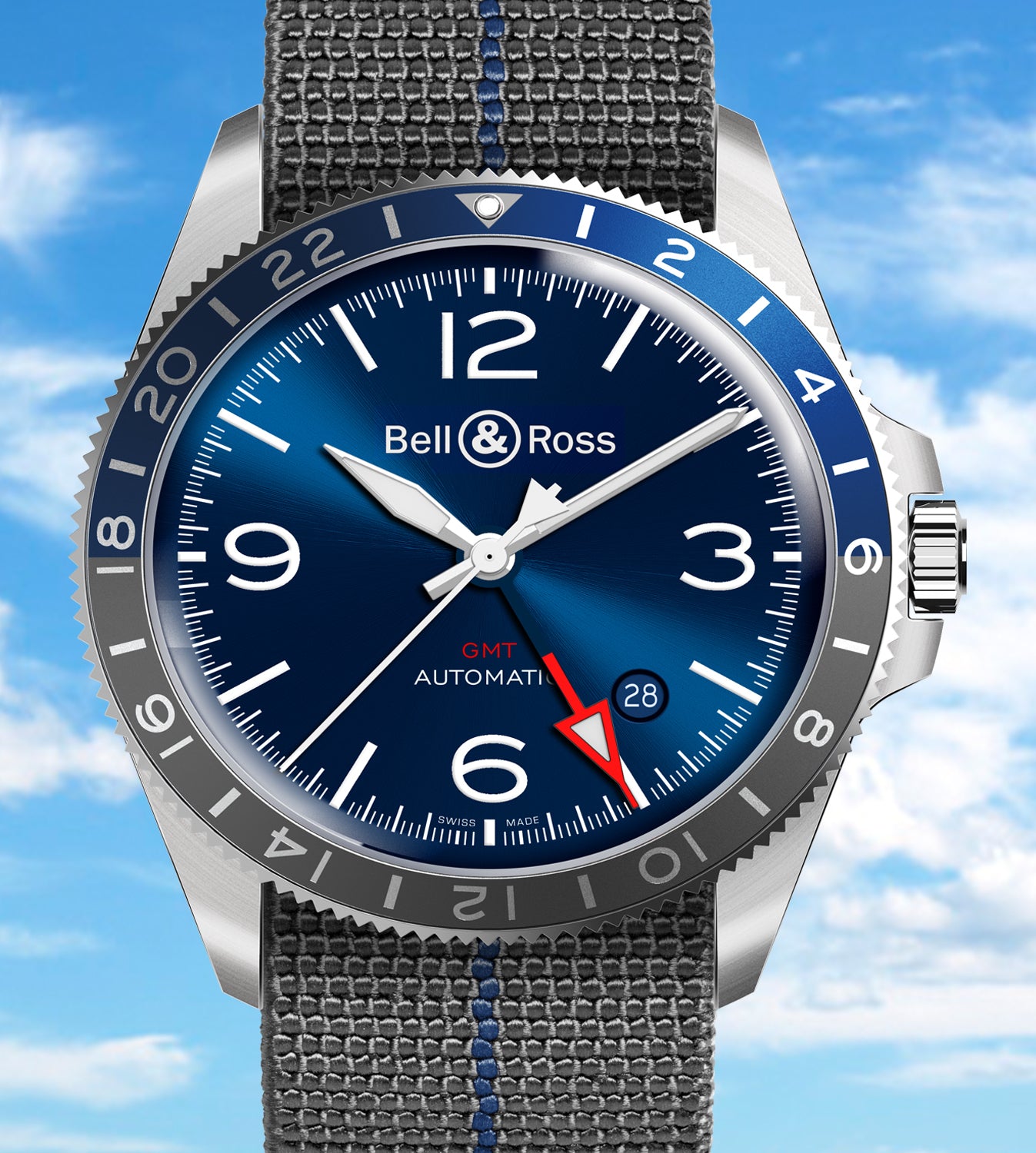Bell &amp; Ross V2-93 GMT Blue