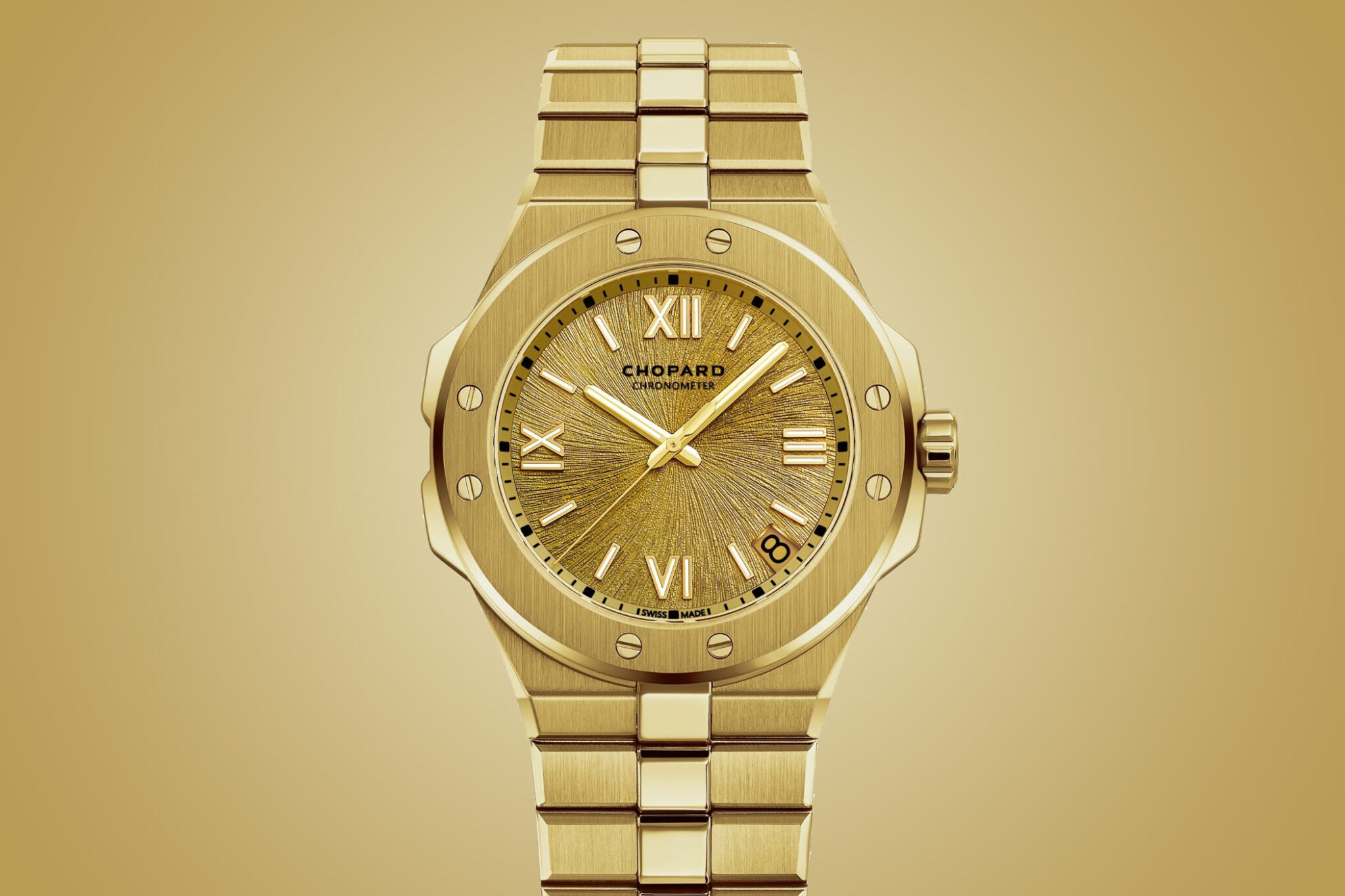 Chopard Alpine Eagle 41 IN Yellow Gold Element IN Time NYC Chopard alpine eagle 41 in yellow gold element in time nyc