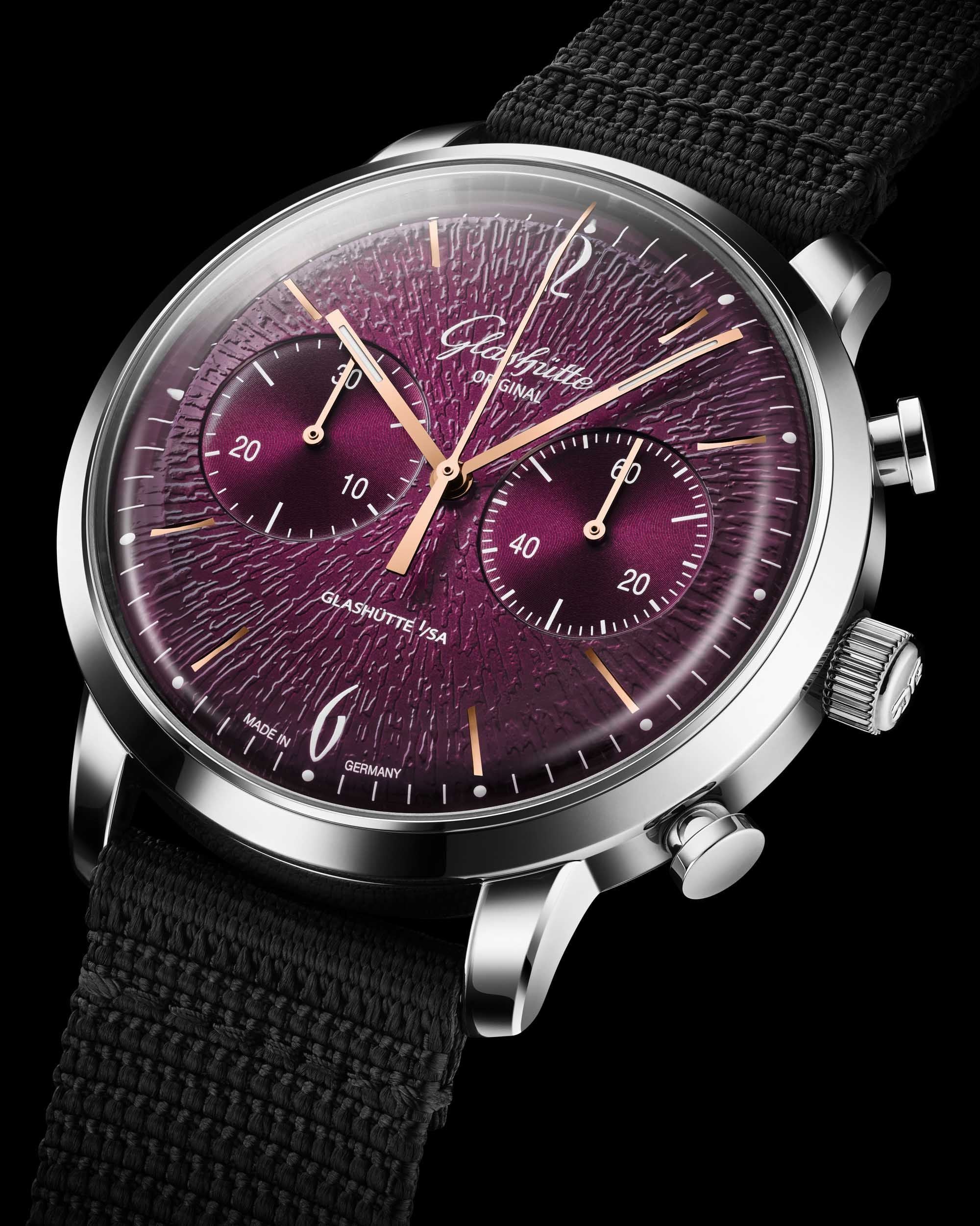 Glashütte Original Sixties Chronograph Annual Edition iN Purple