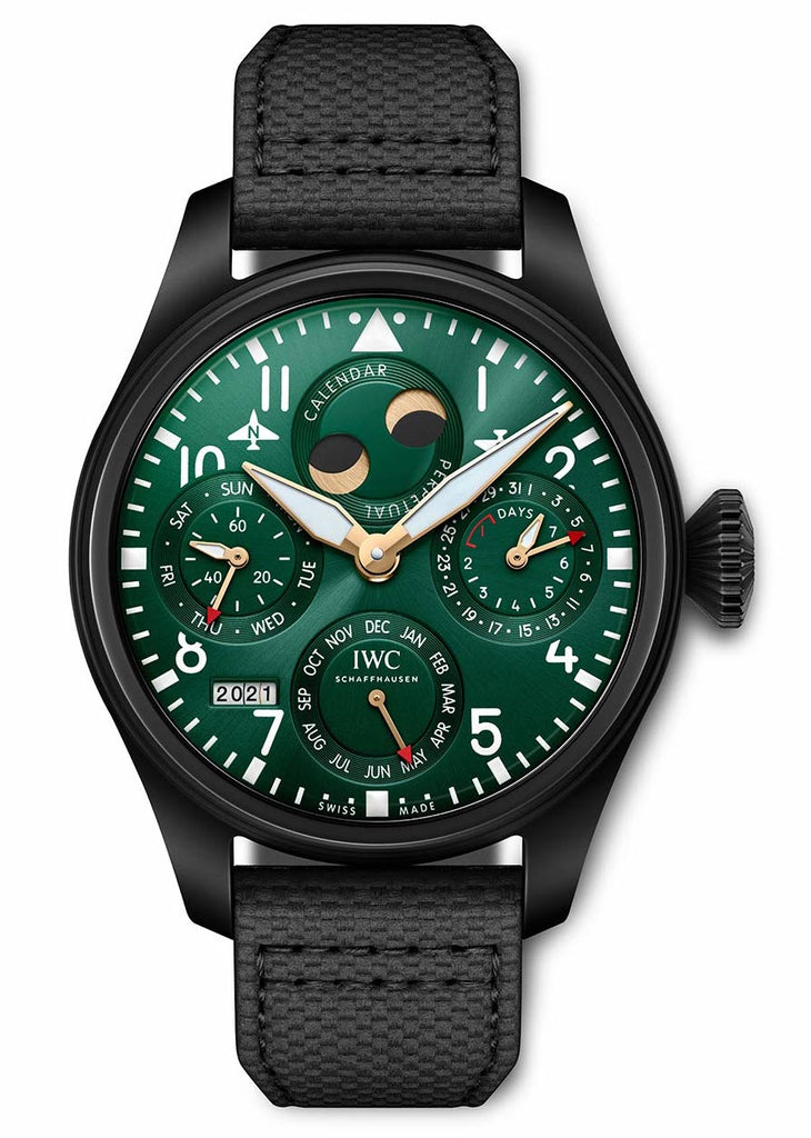 IWC Big Pilot s Watch Perpetual Calendar Edition Racing Green Element iN Time NYC