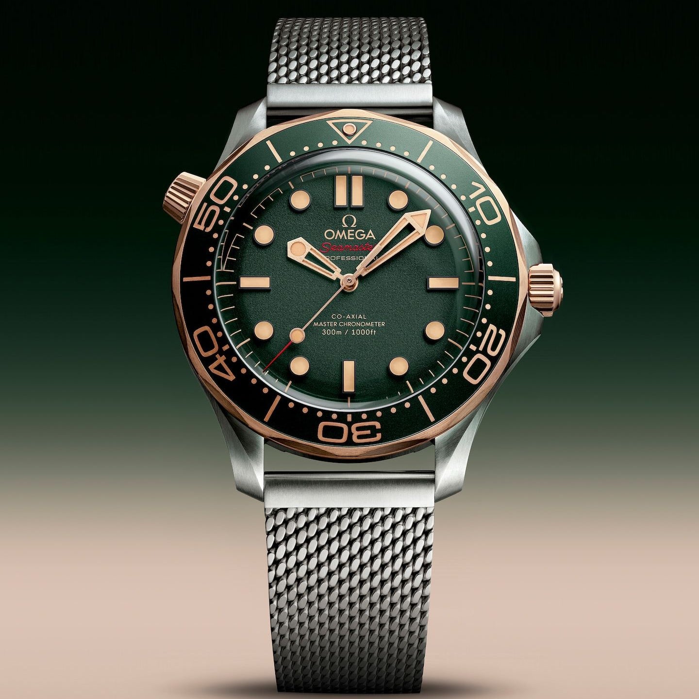 Omega Seamaster Diver 300M No-Date in Titanium & Bronze Gold