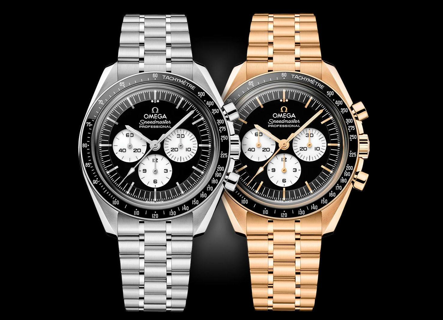 Omega Speedmaster Moonwatch with Reverse Panda Dials