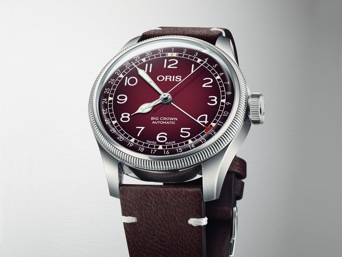Oris x Cervo Volante Big Crown Pointer Date Burgundy