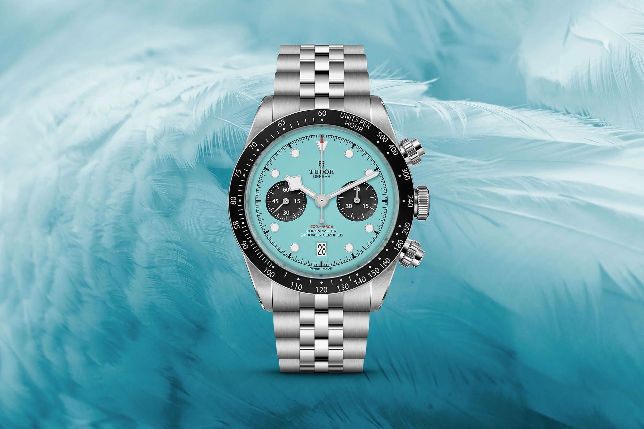 Tudor Black Bay Blue Chrono Flamingo Blue