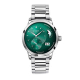 40mm PanoMaticLunar Green Dial On Steel Bracelet