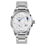 40mm PanoMaticLunar Silver Dial On Steel Bracelet