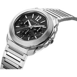 42mm Roma Black Dial Chrono Stainless Steel