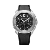 42mm Roma Black Dial Chrono Stainless Steel
