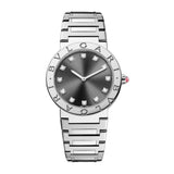 33mm Stainless Steel Anthracite Diamond Dial