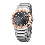 33mm Steel and 18k Rose Gold Bezel Anthracite Diamond Dial