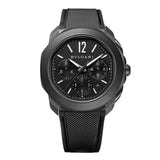 42mm Roma Steel DLC Black Dial Chronograph