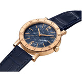 38mm 18k Rose Gold Blue Marble Dial