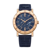 38mm 18k Rose Gold Blue Marble Dial