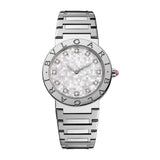 33mm Stainless Steel White MOP Diamond Dial