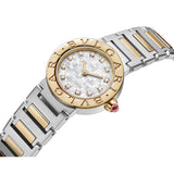 23mm Steel and 18k Yellow Gold White MOP Diamond Dial