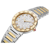 33mm Steel and 18k Yellow Gold White MOP Diamond Dial