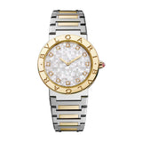 33mm Steel and 18k Yellow Gold White MOP Diamond Dial