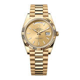 40mm 18k Yellow Gold President Champagne Index Dial