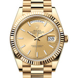 40mm 18k Yellow Gold President Champagne Index Dial