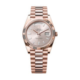 40mm 18k Everose Gold President Sundust Baguette Diamond Dial