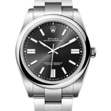 41mm No-Date Bright Black Index Dial