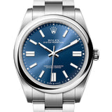 41mm No-Date Bright Blue Index Dial