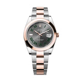 41mm Steel & Everose Wimbeldon Roman Dial Oyster Bracelet