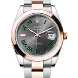 41mm Steel & Everose Wimbeldon Roman Dial Oyster Bracelet