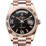 36mm 18K Everose Gold President Eisenkiesel Roman Diamond Dial