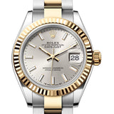 28mm Steel & Yellow Gold Silver Index Dial Oyster Bracelet